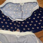 Navy teddy bear and Gray Pajama Shorts Set size large never worn Blue Photo 1