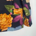 CAROLINA‎ K Women's Black Floral Print Notched Lapel Oversized Blazer Size Small Photo 3