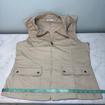 Liz Claiborne Beige Stretch Denim Full Zip Vest M Photo 6