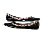 Valentino Garavani Valentino - Rockstud Patent Leather Ballet Flats Black Poudre Sz 38 (US 8) Photo 8