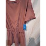 Cupshe NWT  Rose Pink Elastic Waist Short Sleeve Open Back Romper Photo 4