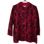 JM Collection  Red & black Top/Cardigan (Size
Petite Large) Photo 1