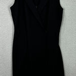 Calvin Klein Dress 6 Black White Sleeveless Midi Sheath Career Modern Chic Photo 0