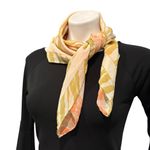 Bill Blass Vintage  Silk Neck Scarf with a Zebra and Spotted Pattern, 27” x 27” Photo 4