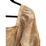 Ava James  Puff Sleeve Cotton Tie Dye Gold Midi Dress Medium Photo 2