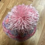 Handmade Pink Crochet Knit Pom Pot Hat Beanie Photo 2