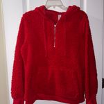 No Boundaries Women’s  Red Sherpa Hoodie Size: XL Photo 0