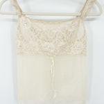 Oscar de la Renta Womens Y2K 90s Fairycore Coquette Bridal Lace Tank Cami Top L Photo 0