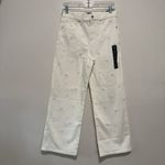 J.Crew ‎ NWT Wide-leg Embroidered Cropped Jean in Ivory Denim Embroidery Size 26 Photo 2