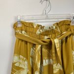 H&M Wide Leg Palazzo Pants Yellow Tropical Print Vacation Resort Wear Sz 14 NWT Photo 8