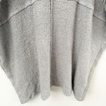 Elan  | Mock Neck Oversized Sweater Poncho Knit Gray Turtleneck Cotton Blend | OS Photo 4