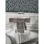 Chico's Jeans Women 2 Short Mid Rise Straight Leg Ivory Denim Pants Minimalist Photo 5