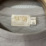 Nation Ltd Oran Grommet Muscle Tee Short Sleeve Sz Large Pumice Gray Minimalist Photo 2