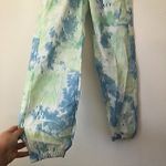 Romwe NEW NWT  Tie Dye Pull On Pants Green Blue White High Waisted Joggers Small Photo 5
