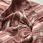 Bryn Walker  Ella Red White Striped Wide Leg Cropped Linen Pant Womens Size Small Photo 8