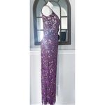 Mac Duggal Floral Beaded Column Gown in Raspberry, Size 2 New w/Tag Photo 6