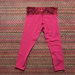 Lululemon REVERSIBLE WUNDER UNDER CROP LEGGINGS CRANBERRY / ALARMING RED Photo 1