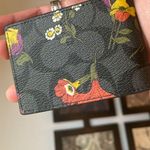 Coach Authentic Signature floral coated /smooth leather bifold slim wallet Photo 8