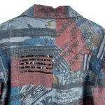 Chico's  Jacket Patchwork Print Collage Button Front Statement Sequin Sz 2 (12/14) Photo 4