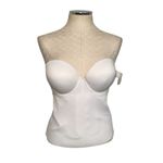 Felina Strapless Seamless Lightweight Bustier Bra in White Size 36D Photo 2