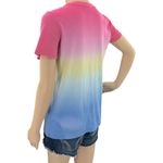 Abercrombie & Fitch Abercrombie kids (M) Women's Pink Blue Dye Pastel Tie Dye Moose Spell Out Shirt Photo 3