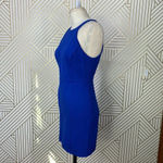Halston Heritage Sleeveless Ponte Dress in Cobalt Blue Size US 2 Photo 5