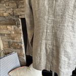 Eileen Fisher  Gray Blazer Lightweight Linen-Blend Photo 9