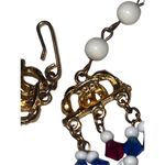 Vintage Hob’e Multistrand Red White Blue Beaded Choker Necklace Red Photo 9