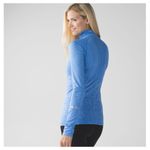 Lululemon Swiftly Tech 1/2 Zip Pullover Top Heathered Pipe Dream Blue 6 Photo 2