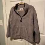 Jackson Hole Outerwear size large grey sherpa half zip pullover. Gray Photo 11