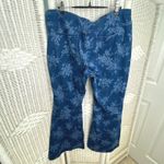 We The Free Free People Floral Jacquard Flare Jeans Blue Boho Size 31 Photo 1