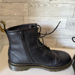 Dr. Martens  Delaney Combat Boots Black Leather‎ Lace Up Photo 4