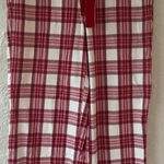 Boden red/white plaid pajama pants, elastic waist, pockets, velvety tie; size 14 Red Photo 0
