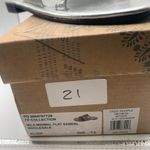 Free People NIB  Mila Minimal Flat Sandal Women's size 7.5 silver  metallic 1407 Photo 2