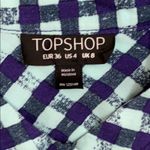 Topshop  Checker Blue Sleeveless Shirt Dress Photo 1