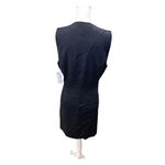 frame denim New FRAME Navy Sleeveless Mini Dress with Button Front, Large Photo 2