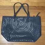 Bath & Body Works  Large Laser Cut Grey & Metallic Silver/Dark Grey Tote Bag Photo 0