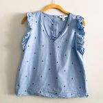 1901 Nordstrom Light Blue Sleeveless Anchor Top Blouse Size S Photo 8