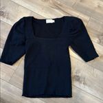 Nation Ltd  Zandra Smocked Party Tee In Black Sz S Photo 1