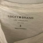 Lucky Brand Womens T Shirt Top Logo Rainbow Slub Knit Short Sleeve White S Photo 2