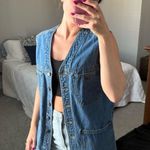 Vintage Streetwear Jean Vest Blue Size 6 Photo 4