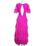 Maxi Dress Size XXS Pink Tulle Whimsical Fairy Princess Prom Formal Star Print Photo 3
