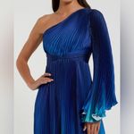 Mac Duggal 49903 Blue Ombre Pleated Charmeuse One-Shoulder Gown Dress 10 Photo 2