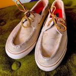 Sperry Goldtone Camo  Top Sider Boat Shoes Leather EUC! Size 7.5 021‎ Photo 0