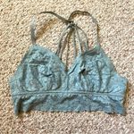 Aerie  American eagle blue Green lace delicate Strappy bralette Womens Size XL Photo 0
