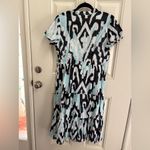 Jude Connally Beth Grand Ikat Navy Dress Size Large Blue Photo 3