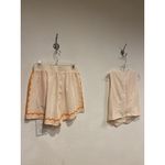 COMMENSE Two Piece Set Womens Large Cream Vest and Shorts Embroidered Floral Photo 4