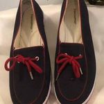 Grasshoppers Slip On Shoes Women Size 8M Navy Red Canvas Comfort Casual Blue Photo 0
