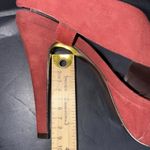 Diane Von Furstenberg DVF Platform Sandals 7.5 Zia Suede Crisscross Coral Red  Photo 7