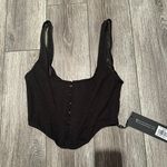 White Fox Boutique White Fox Black Cropped Bustier Photo 2